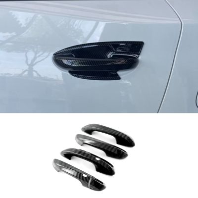 For MG 4 MG4 EV Mulan 2023 Car Exterior Door Handle Cover Trim Decoration Replacement Parts ABS Carbon Fiber