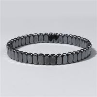 【CW】◙☜☒  Fashion Hematite Men  Elastic Rope Friend Healing Weight Loss Jewelry No-magnetic