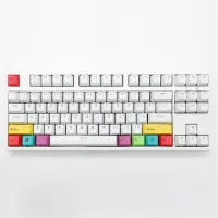 （Miss qis keycap）ปุ่มกดโปรไฟล์สำหรับ Mac/win Mechanical10คีย์ชุด PBT ที่มีสีสันและติดตั้งง่ายแทนที่ปุ่มกดเสริมสี CMYK