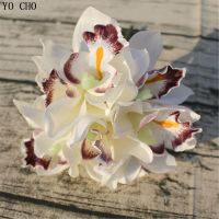 7 head wedding decoration mariage Orchid artificial flower decorative silk voilet bridal bouquet home decoration accessories