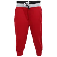 Men Sports Pants Harem Training Dance Baggy Jogger Casual Shorts Slacks Trousers (Red) - M