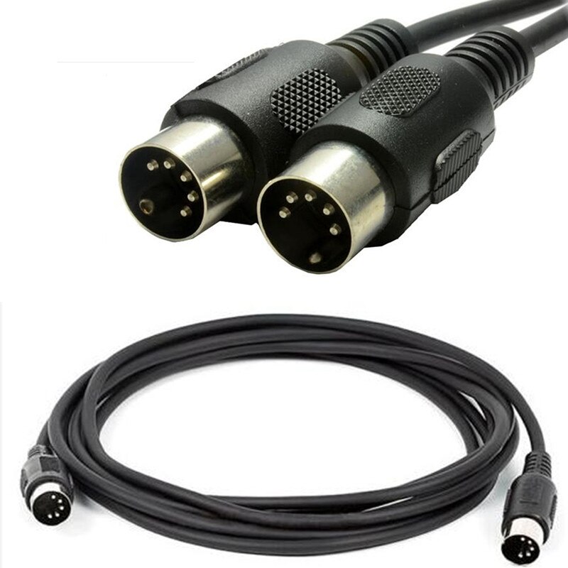Gazechimp 5-Pin Din Male MIDI to 6.35mm 1/4 Female Adapter Cable 