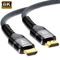 Kabel HDMI 8K 2.1 48Gbps Cord-4K kepang HDMI kecepatan tinggi 120Hz 8K 60Hz DTS:X HDCP 2.2 2.3 HDR 10 kompatibel Roku TV/PS5