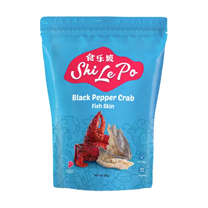 Shilepo Black Pepper Crab Fish Skins 80g Lazada PH
