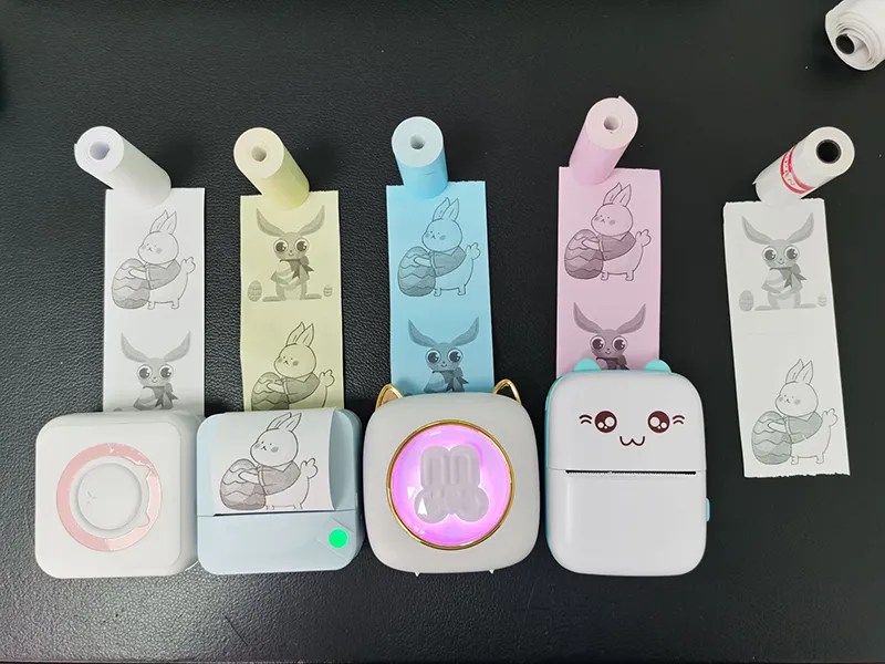 Meow Mini Label Printer Thermal Portable Printers Stickers Paper Inkless  Wireless Impresora Portátil 200dpi Android IOS
