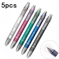 5pcs/lot 6 in 1 Multifunction Pen with 0.7mm 5 colors Ballpoint pen refill and 0.5mm mechanical pencil lead Set Multicolor Pen Pens