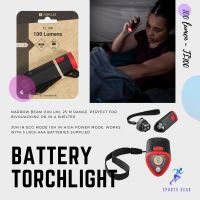 FORCLAZ ไฟฉาย ไฟฉายแบบใช้แบตเตอรี่ ความสว่าง 100 ลูเมนรุ่น TL100 (สีแดง) ( Battery Torchlight - 100 lumen - TL100 ) CAMPING TENTS เต็นท์ แคมป์ปิ้ง ตั้งแคมป์