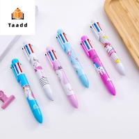 TAADD อุปกรณ์สหกรณ์นักเรียนเครื่องมือเขียน6สีปากกาเซ็นชื่อปากกากลปากกายูนิคอร์นปากกาลูกลื่นหลากสีนกกระเรียนปากกาลูกลื่นปากกาหมึกสี