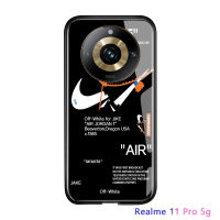 เคสกันกระแทกสำหรับ Realme 11 Pro 5G Realme 11 Pro + 5G แบรนด์ป็อปผู้ชายสุดสร้างสรรค์สำหรับเด็กผู้ชายกระจกนิรภัยมันวาวโลโก้มือถือเคสลมแตก