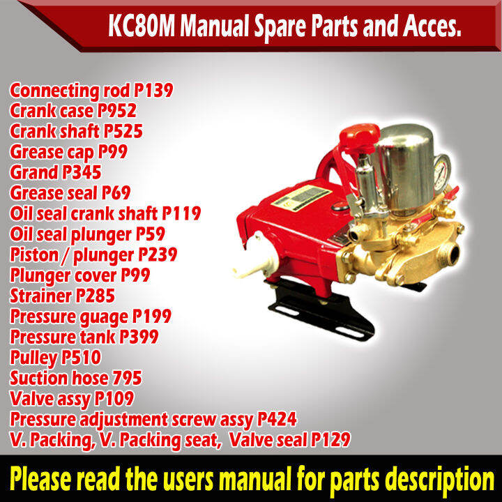 Parts and Accessories for KC120M Manual Power Sprayer Lazada PH