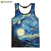 Van Gogh Oil Painting 3D Printed Tank Tops Men Summer Vest Women Casual Sleeveless Shirts Hip Hop Streetwear Oversized Tops