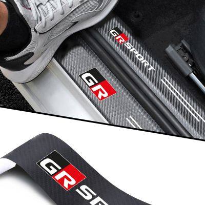 ﹍❅▨ for GR SPORT for Toyota YARiS supra Corolla Prius Harrier Camry Tacoma Venza rav4 GR RZ RC 4pcs Car threshold car accessories