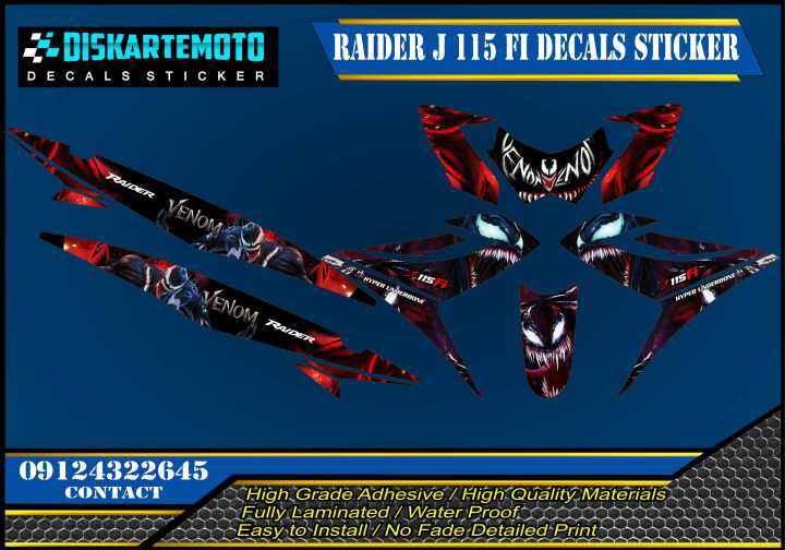 Raider J115 Fi Sticker Venom Design Lazada Ph 2721