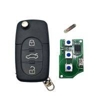 Hindley 3 Button 433Mhz 4D0837231A Transponder ID48Chip Remote Control Auto Car Key For Audi A3 A4 A6 A8 Old Model Folding Key