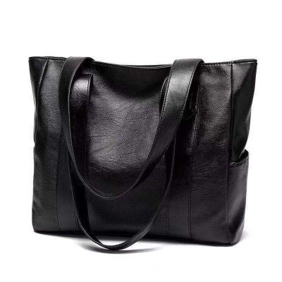 Big Soft Leather Bag Female 2023 New Tide Korean Version Of Everything Simple Large Capacity Tote Single Shoulder Handbag