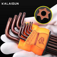 KALAIDUN 9Pcs Allen Wrench Set T10-T50 Torx Ball-head L-type Key Set 1.5-10mm Universal Spanner Kit Repair Bicycle Car Hand Tool