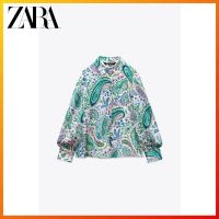 Zara เสื้อเชิ้ต พิมพ์ลาย แฟชั่นฤดูใบไม้ผลิ สําหรับผู้หญิง 9133