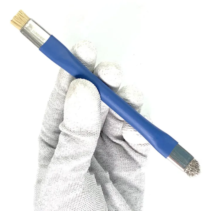 AntiStatic Doubleheaded DualPurpose Brush For iPhone Samsung IC Chip