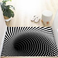 〖Cozyroom shop〗 3D Vortex Illusion Carpet Entrance Door Mat Abstract Geometric Optical Doormat Non slip Door Mat Living Room Decor Rugs Felpudo