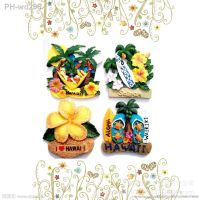 Waikiki Aloha Beach Hawaii Flower Fridge Magnet Travel Souvenir Gift Collection Craft Refrigerator Decoration