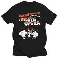 ใหม่สีดำ Marx Brothers เสื้อยืด Night At The Opera Harpo Groucho Chico Tee