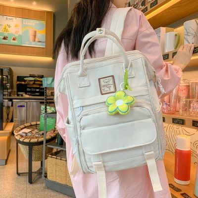 น่าซื้อ 【พร้อมส่ง】กระเป๋าเป้สะพายหลังลําลอง น้ําหนักเบา แบบพกพา สไตล์ฮาราจูกุ สําหรับผู้หญิง นักเรียนมัธยมต้น สินค้าพร้อมส่ง สุดคุ้ม กระเป๋าเป้สะพายหลังใบเล็ก