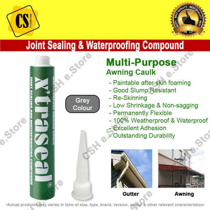 X'Traseal Awning Caulk & Roofing Caulk 400ml (Grey) Silicone Gum