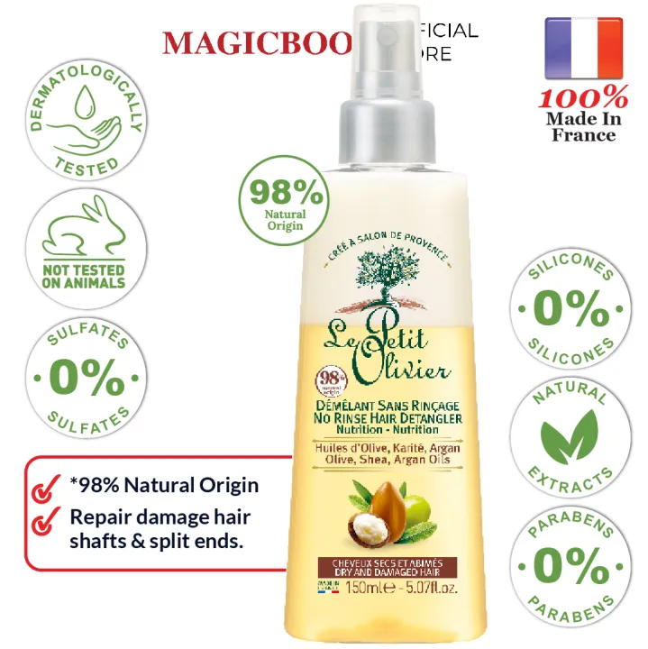 Magicboo Le Petit Olivier No Rinse Hair Detangler Nutrition Olive, Shea