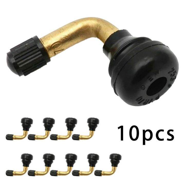 10 Pieces Tire Bent Valve Stem 90 Degree Angel For Moped Scooter