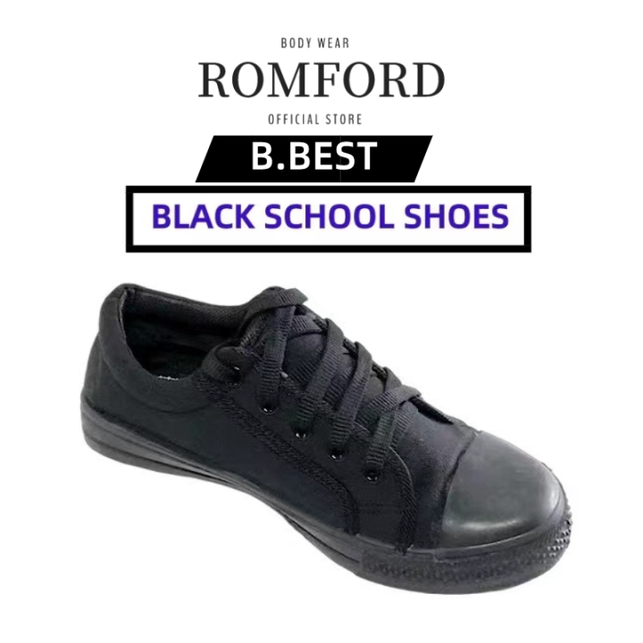B.Best School Shoes Black Kasut Sekolah Hitam Low Cut Shoe Lazada
