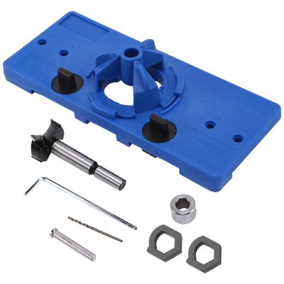 35Mm Concealed Hinge Drilling Jigs Hinge Hole Saw Jig Drilling Guide Locator Hole Opener Door Cabinets Woodworking Diy Tool Set