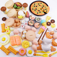 84PCS Kitchen Toy Girls Cutting Pizza Chinese &amp; Western Food Pretend Play Do House Toy Kids Kitchen Educational Toys Baby Gift