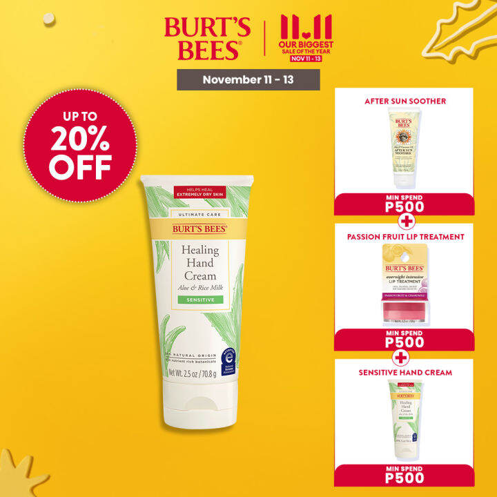 Burt’s Bees Sensitive Healing Hand Cream 2.5 oz Lazada PH