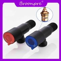 BROONPRE SUS304สีเหล็กสเตนเลสสีดำวาล์วฉากสำหรับห้องครัวห้องน้ำห้องน้ำเย็นและวาล์วหยุดน้ำร้อน