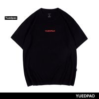 เสื้อยืดคอกลมYuedpao เสื้อยืด OVERSIZE Red LOGO รับประกันไม่ย้วย 2 ปี เสื้อยืดสีพื้น OVERSIZE_สี BLACK[S-5XL]