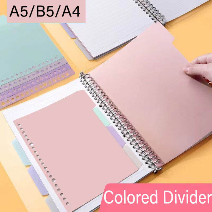 4Pcs/set A5/B5/A4 Binder Index Dividers Index Page for Looseleaf
