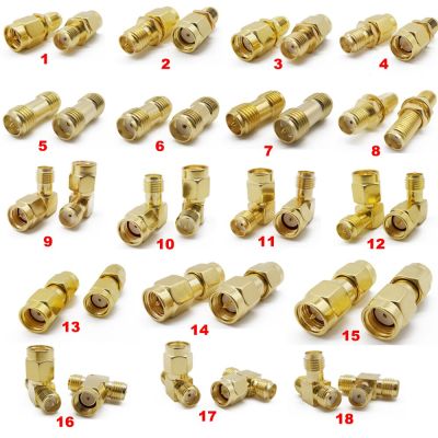 1 Pcs SMA Connectors Adapter SMA RP-SMA Adapter Plug Jack Straight and 90° SMA Connector Goldplated Brass RF Coax Connectivity Electrical Connectors