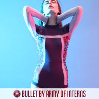 BULLET BY ARMY OF INTERNS ชุดว่ายน้ำ วันพีซ แขนยาว รุ่น Tracker suit / ลายปริ้นท์+สีม่วง