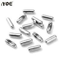 50pcs/Lot 1.5/2/2.4/3.2/5mm Stainless Steel Bead Chain Clasp Ball Chain End Connector For Making Bracelet Necklace Keychain DIY