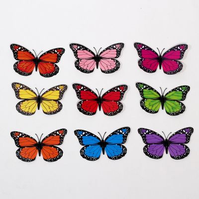 ◘♂✆ 12 cm monarch butterflies simulation simulation butterfly butterfly creative 3 d PVC decorative household items
