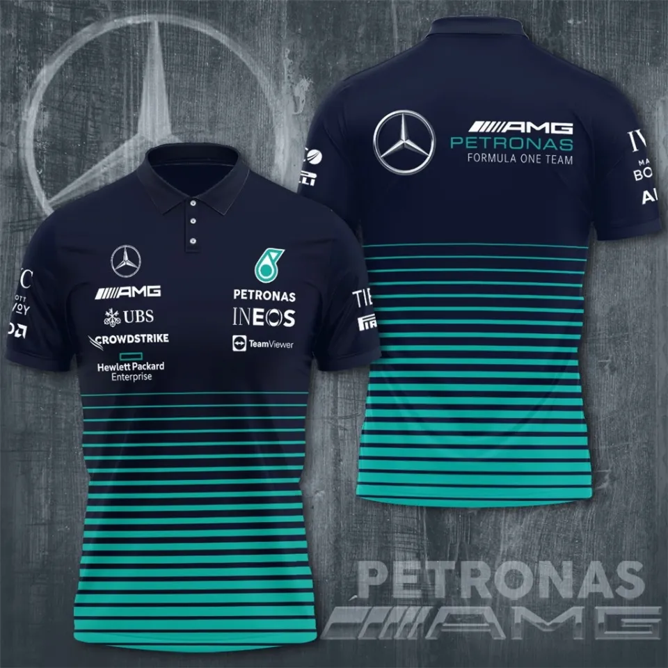 Mercedes Benz AMG Petronas F1 Men's Team Polo Shirt White