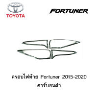 ครอบไฟท้าย/ฝาครอบไฟท้าย Toyota Fortuner 2015-2020 คาร์บอนดำ