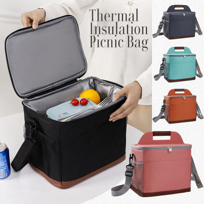 Insulated Lunch Cooler Canvas Lunch Sack Portable Lunch Bag Thermal Insulation Lunch Box Lunch Tote With Shoulder Strap