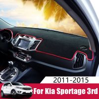 สำหรับ Kia Sportage 3 2011 2012 2013 2014 2015ที่คลุมแผงหน้าปัดรถยนต์ป้องกันแผ่นไฟสำหรับสเก็ตภาพม่านบังแดดอุปกรณ์เสริมสำหรับพรมยูวี