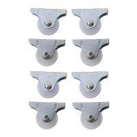 8 Pcs White Plastic 25Mm Diameter Furniture Replacement Caster Wheel