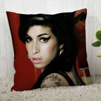 [HOT SHXLLOWWQWH 522] Amy Winehouse ปลอกหมอนปรับแต่งปลอกหมอนปลอกหมอนตกแต่งบ้านที่ทันสมัยสำหรับห้องนั่งเล่น45X45cm40X40cm