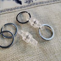 【CW】 Transparent Pc Resin Polymer Buckle Tilting Release Anti-Lost Grab Keychain