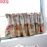 【YD】 Pleated Flowers Short Curtains Korea Half for Valance   A279