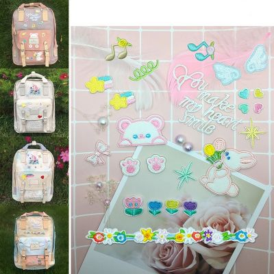 Cute Couple Plush Bear Embroidered Cloth Stickers Clothes diy Bag Decoration Fashion Patch Self-Adhesive Style