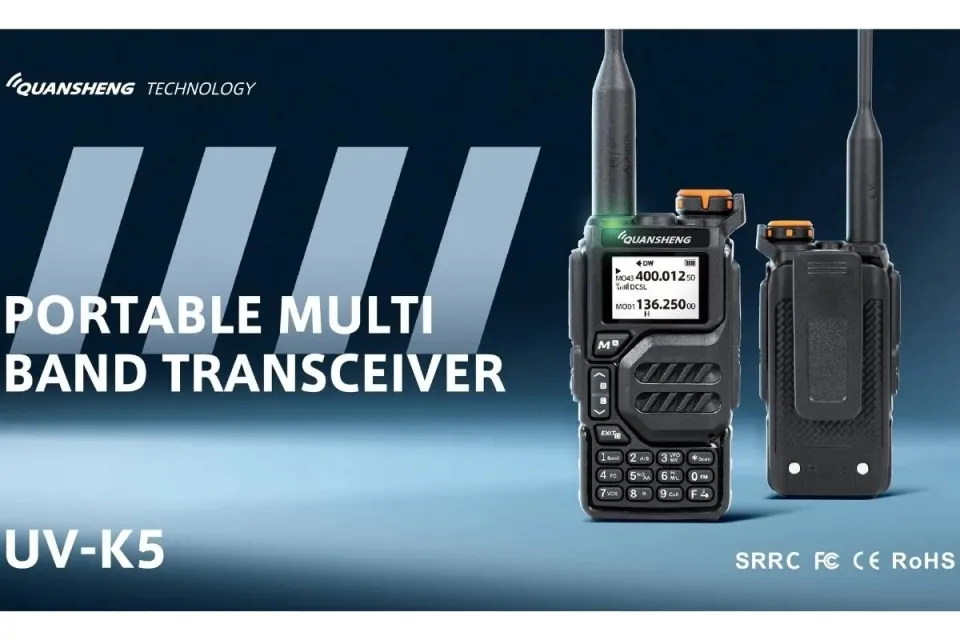 Quansheng UV-K5 Walkie Talkie 50-600MHz Air Band DTMF Scrambler Wireless  Frequency Copy NOAA FM Radio - Two Way Radio